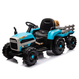 ZUN Ride on Tractor with Trailer,24V Battery Powered Electric Tractor Toy, 200w*2motor W1396P144510