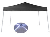 8x8 FT Slant Leg Foldable Canopy Shelter Tent with 4 Solar Color Meteor Shower LED String Lights, 66412863