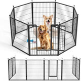 ZUN Dog Playpen 32 Inch 8 Panles, Ideal Fence for Small/Mediums Indoor & Outdoor Bliss, Perfect 44955048