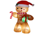8ft 15W 5 LED Lights Gingerbread Man Holding Gift Garden Gingerbread Man Decoration 62839589