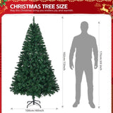 6 FT Pre-lit Artificial Christmas Tree, Hinged Xmas Pine Tree with 1000 Branch Tips, 350 Lights and 25437080