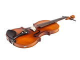 4/4 Solid Wood EQ Violin Case Bow Violin Strings Shoulder Rest Electronic 22611277