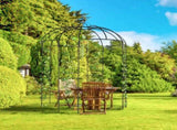 207*207*270cm Courtyard Wrought Iron Gazebo Iron Arch Black 84837091