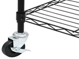 5-Tier NSF-Certified Steel Wire Shelving with Wheels Black 47544310
