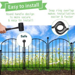 ZUN Decorative Garden Fence 10 Panels, 17 Rustproof Metal Wire Animal Barrier Fence 62922473