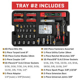 599 PCS Home Tool Set Kit, Auto Repair Tool Kit with Rolling Tool Box, Mechanic Tool Sets with 21V 98608962