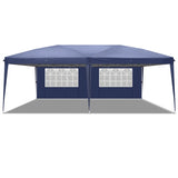 3 x 6m Four Windows Practical Waterproof Folding Tent Blue 29055508