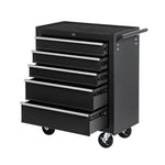 ZUN 5-Drawer Rolling Tool Chest w/Lock & Key, Tool Storage Cabinet with Wheels, Top Cushion & Drawer 34794429