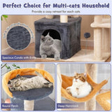 63-inch multi-stage cat tower, cat tree with scratchboard and toys 85068469