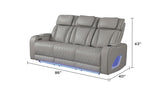 Fortuner Modern Style Upholstery Recliner Sofa Made with Wood & Massage Function Included-Gray B009P287712