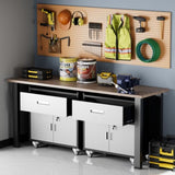 Metal garage cabinets, rolling tool cart boxes with wheels T3421P312355