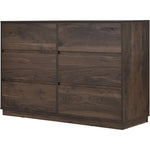 ZUN Mid-Century Modern 6 Drawers Dresser, Dark Brown WF322549AAA