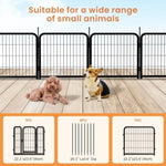 ZUN Dog Playpen Outdoor, 12 Panel Dog Fence 24" Pet Pen for Small Dogs Pet Exercise Pen for W1162P189305