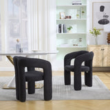 COOLMORE Contemporary Designed Velvet Fabric Upholstered Accent/Dining Chair /Barrel Side Chairs W395P224763