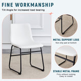 Classic White PU Leather Chair - A Fashionable Seat Suitable for Modern Minimalist and Industrial W3226P279062