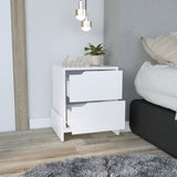 Luss Nightstand, Bedside Table with 2-Drawers B070P188859