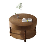 Coffee Table with Dual Storage for Living Room, 31.5" Modern Round Coffee Table with Storage and W1445P341373