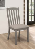 ZUN Set of 2 Dining Chairs with Upholstered Seat in Coastal Grey B016P223162