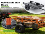 1500LBS Capacity 15 Cubic Feet Dump Cart Trailer, Heavy Duty Tow Behind Hauling & Dumping Wagon for W1422P412933