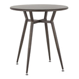 Clara Industrial Round Dinette Table in Antique Metal by LumiSource B202P223322