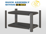 2-Layer Metal Storage Rack, Adjustable Divider Shelf, Metal Bookcase, Office Vertical Storage Rack, 61824330