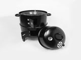 Outdoor double-layer grill, charcoal wood fired braising and smoking stove 67537231