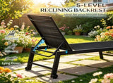 Comfortable Pool Chair,Outdoor Chaise Lounge Chair,Tanning Chair with Wheels T3971P510658