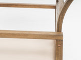 Outdoor Acacia Wood Club Chairs, 2-Pcs Set, Natural Stained / White, 25.5"D x 24.5"W x 33.0"H 56836.00