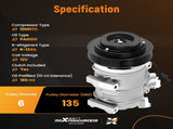 AC Compressor W/ Clutch Replacement For Honda Odyssey 2008-2017 Acura MDX ZDX 3.7L CO10840C 47106917