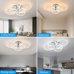 ZUN Modern LED, Flush Mount Ceiling Light with Dimmable Remote Control, 6Rings Acrylic Fixture for 33790869