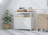 Modern Storage Cabinet with Double Doors, Free-Standing Bathroom Cabinet with Adjustable Shelf and 36406747