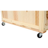 3-Tiers Raised Garden Bed with Trellis, 53" H Vertical Planter Box with Wheels & Back Storage Area, W465P189518