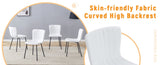 ZUN Luxury Minimalist Chairs - A set of 4 high quality dining chairs with black legs. The integral W1151P262794