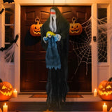 Halloween Animated Witch Decor - Sound-Triggered Activation, Included Hanging Rope, Realistic Torn 23945125
