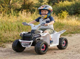 2 in 1 Kids Ride On ATV with Removable Trailer, 6V Electric Quad for Toddlers Ages 3 White 83977788