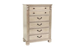 ZUN Antique Silver 1pc Chest Of Drawers Storage Bedroom Furniture Traditional Classic Style Chest B011P238882