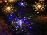White 6-pack 120 LED 8-Mode Solar Fireworks Light, Outdoor Garden Waterproof Fireworks Light, Used 28148567