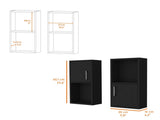 Black 2 Bathroom Medicine Cabinets with Open Shelf B062P175073