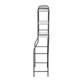 Over-the-Toilet Steel Storage Unit with 3 Shelves and Liners, Matte Black 70937258