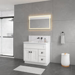 ZUN 40*24 inBathroom Vanity Mirrors , Framed Dimmable Makeup Mirror for Wall, Backlit and Shatterproof, W2152128618