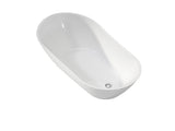 Premium High-back Acrylic Free Standing Bath tubs,Oval-Shape Stand Alone White Soaker Tub T3785P380651