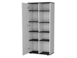 White and Black 1-Door Multistorage Kitchen Pantry B062P175070