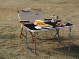 2.3ft Aluminum Camping Folding Table black 73312515