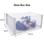 ZUN Set of 12 Stackable Clear Plastic Transparent Shoe Storage Box in Home W2181P164297