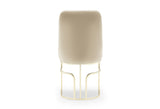 Emrald Modern Style 2PC Dinning Chairs made with wood and Gold Legs Beige B009P298421