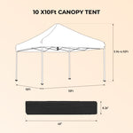 ZUN Outdoor 10 x 10 Ft Pop Up Gazebo Canopy with 4 pcs Sand Bag and Carry Bag,Grey [Sale to Temu is 44510997