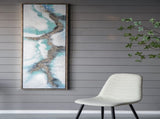 Set of 2 Elongated Modern Abstract Oil Painting,, Rectangle Framed Wall Art, 20" x 71" W2078130293