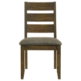 Knotty Nutmeg and Grey Ladderback Dining Chair B062P153686