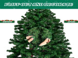 6 FT Santa Hat Style Pre-lit Christmas Tree, Hinged Artificial Xmas Tree Pine Tree with 250 Warm 12914218