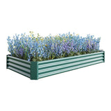 ZUN Raised Garden Bed Kit - Metal Raised Bed Garden 7.6x3.7x0.98ft for Flower Planters, Vegetables Herb 34525789